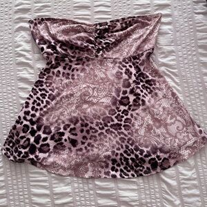 SHEIN Pink Leopard Print Top